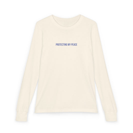 Protecting My Peace Youth Long-Sleeve Tee | Uplifted By Design™