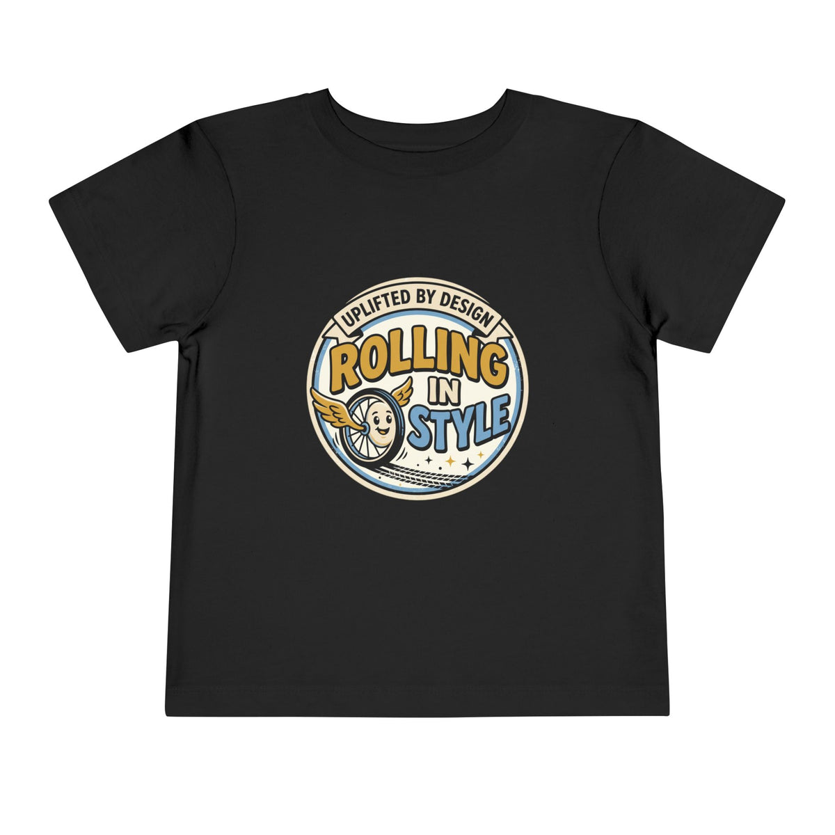 Toddler Tee — "Rolling In Style" Adaptive Mobility Emblem | Cerebral Palsy & Disability Pride Shirt