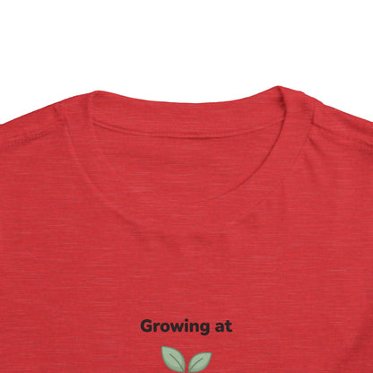 Growing at My Own Pace Toddler Shirt | Potted Plant Positive Affirmation Kids Tee