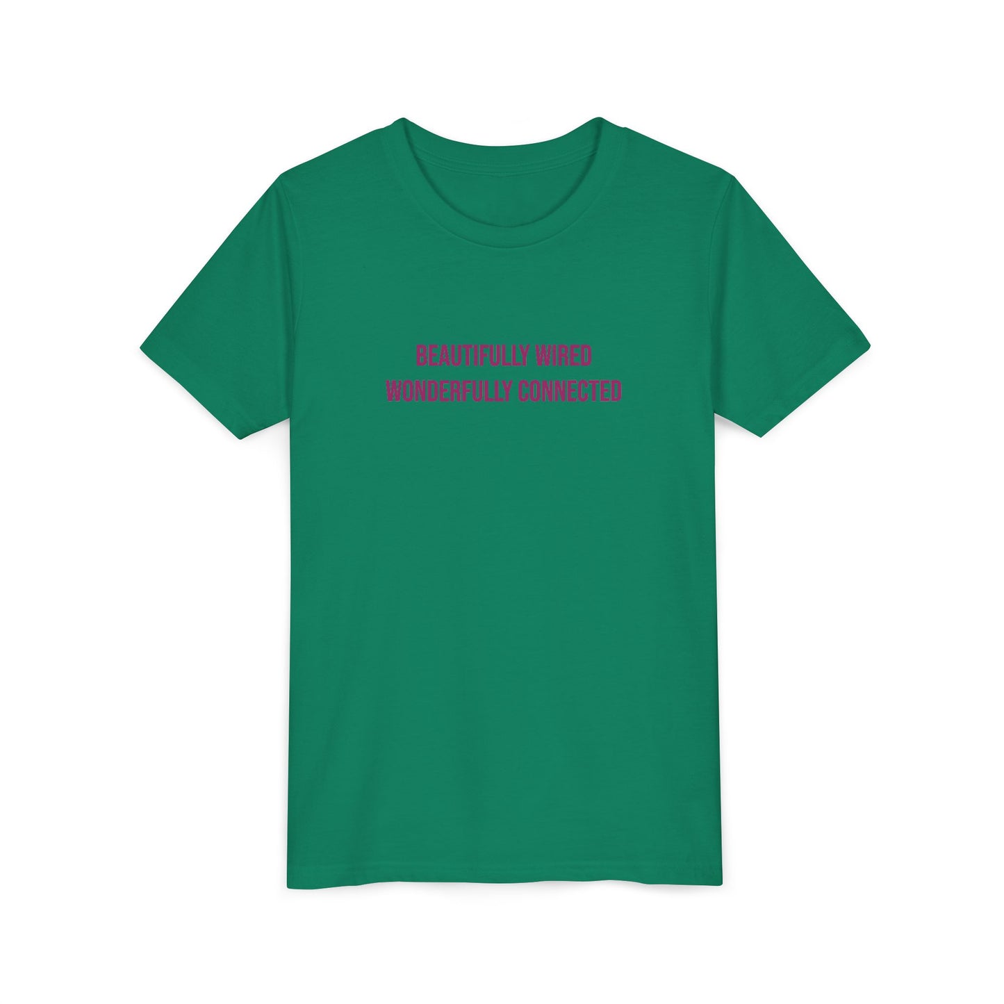 “Beautifully Wired, Wonderfully Connected” Neurodivergent Pride Youth Tee | Uplifted By Design