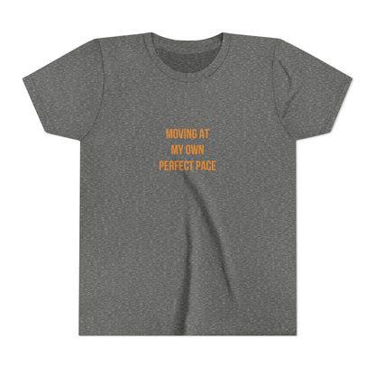 "Moving at My Own Perfect Pace" Cerebral Palsy Awareness Youth Tee | Uplifted By Design