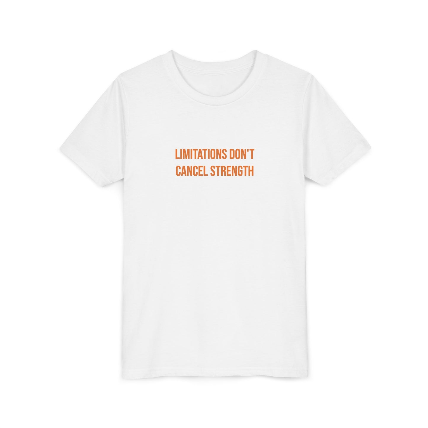 "Limitations Don't Cancel Strength" Cerebral Palsy Awareness Youth Tee | Uplifted By Design