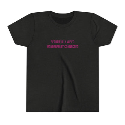 “Beautifully Wired, Wonderfully Connected” Neurodivergent Pride Youth Tee | Uplifted By Design