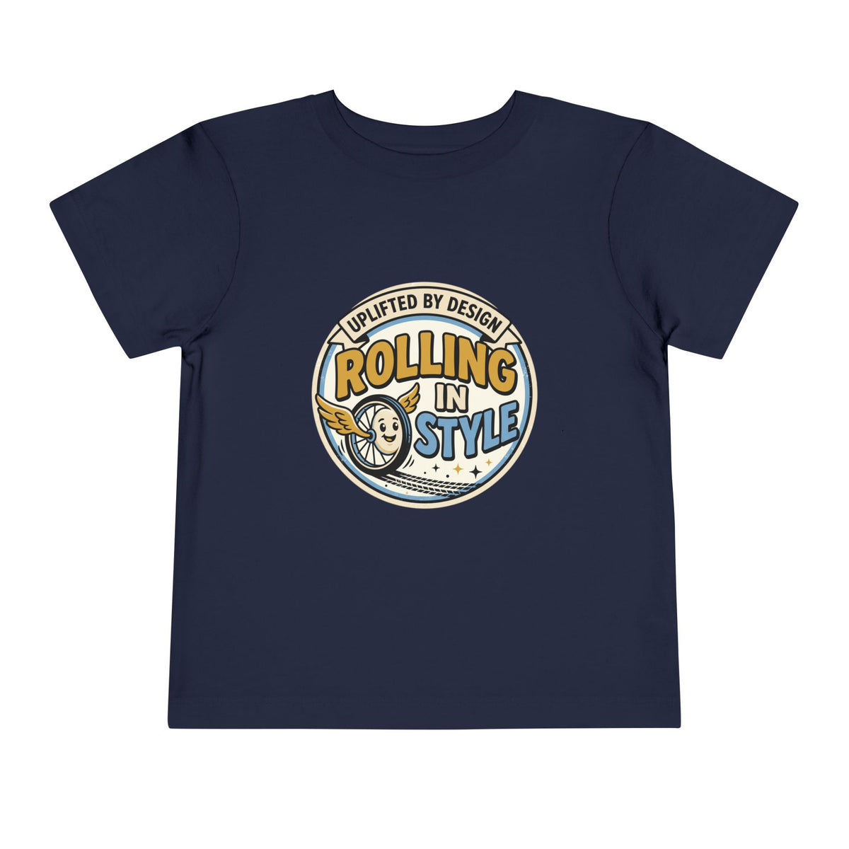 Toddler Tee — "Rolling In Style" Adaptive Mobility Emblem | Cerebral Palsy & Disability Pride Shirt