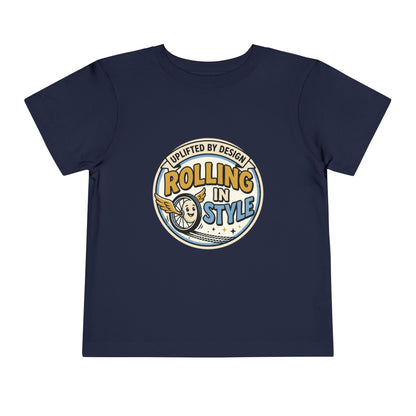 Toddler Tee — "Rolling In Style" Adaptive Mobility Emblem | Cerebral Palsy & Disability Pride Shirt