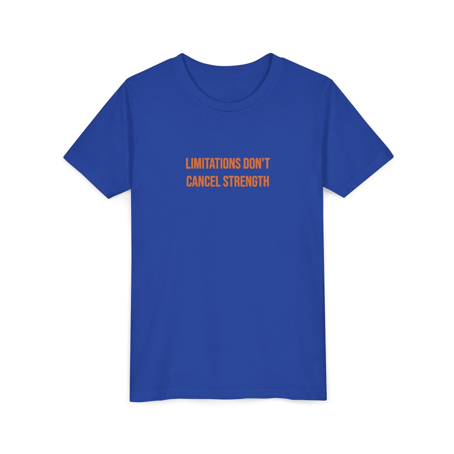 "Limitations Don't Cancel Strength" Cerebral Palsy Awareness Youth Tee | Uplifted By Design
