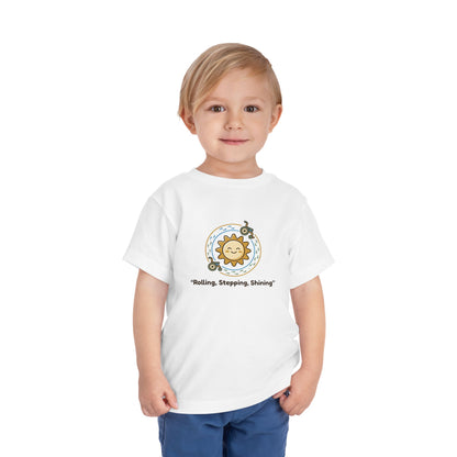"Rolling, Stepping, Shining" Toddler Graphic Tee | Uplifted By Design™ Cerebral Palsy & Adaptive Movement Shirt