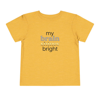 My Brain Shines Bright Neurodiversity Toddler Shirt | Autism Acceptance
