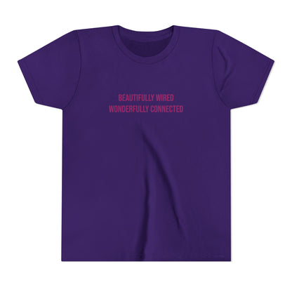 “Beautifully Wired, Wonderfully Connected” Neurodivergent Pride Youth Tee | Uplifted By Design