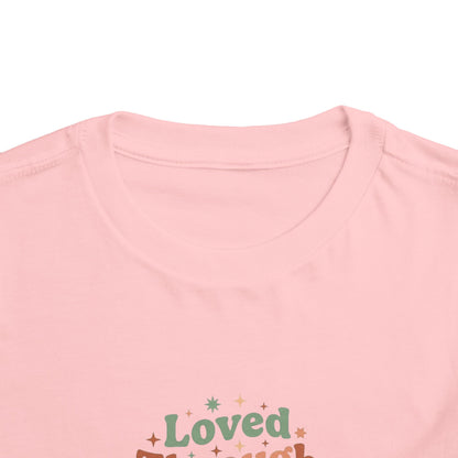 Loved Through Every Feeling Toddler Shirt | Emotional Wellness Sticker Badge Kids Tee