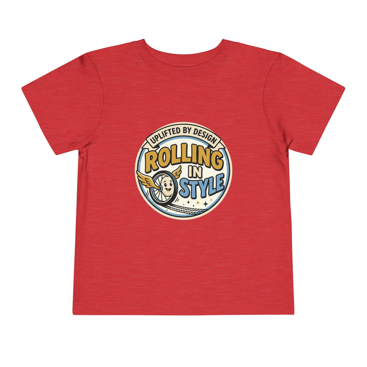 Toddler Tee — "Rolling In Style" Adaptive Mobility Emblem | Cerebral Palsy & Disability Pride Shirt