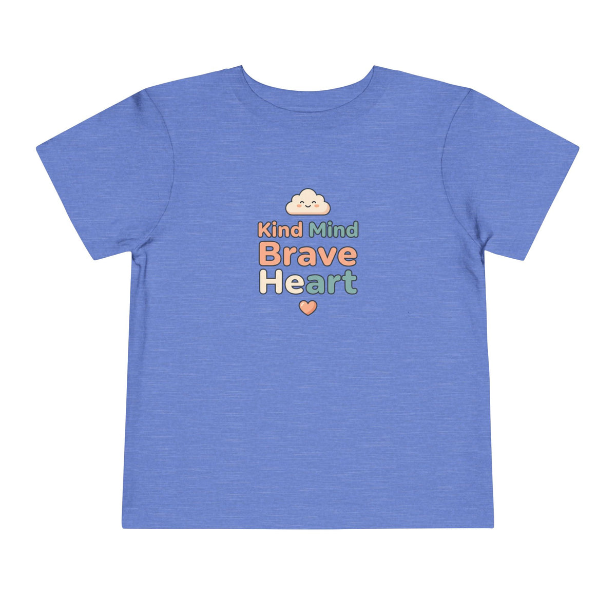 Kind Mind Brave Heart Toddler Shirt | Positive Affirmations Emotional Wellness Kids Tee