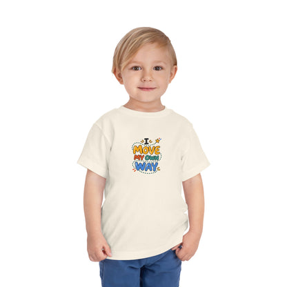 "I Move My Own Way" Toddler Graphic Tee | Uplifted By Design™ Adaptive Movement & Disability Pride Shirt