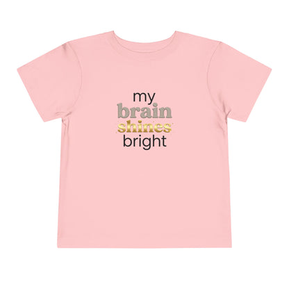 My Brain Shines Bright Neurodiversity Toddler Shirt | Autism Acceptance