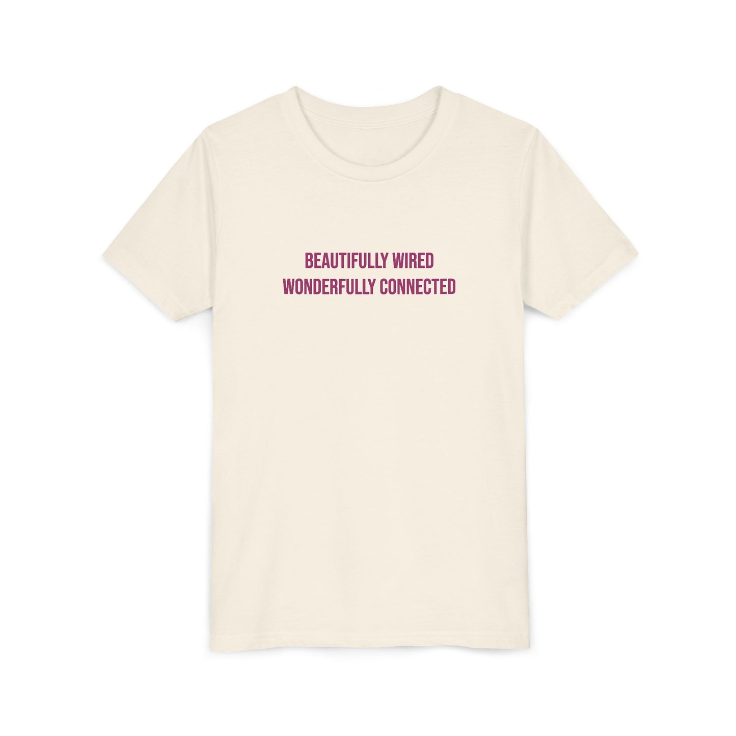 “Beautifully Wired, Wonderfully Connected” Neurodivergent Pride Youth Tee | Uplifted By Design