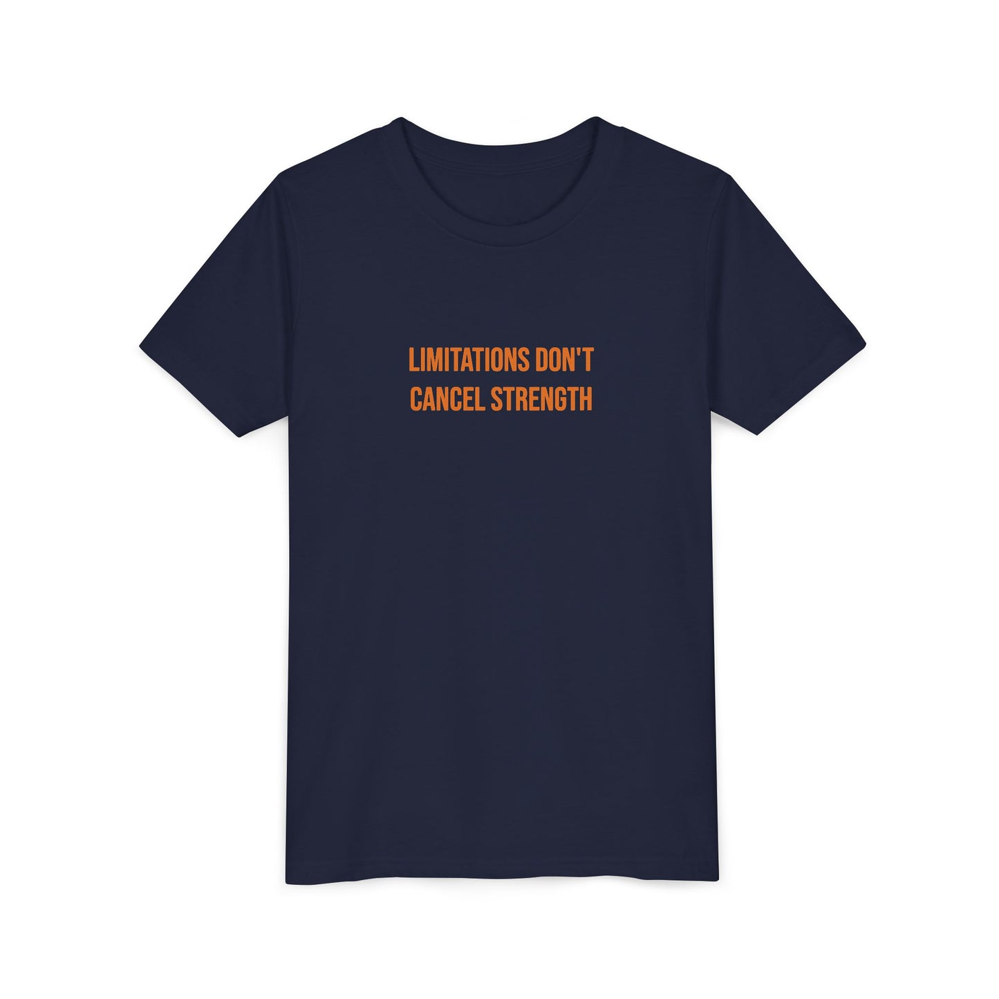 "Limitations Don't Cancel Strength" Cerebral Palsy Awareness Youth Tee | Uplifted By Design