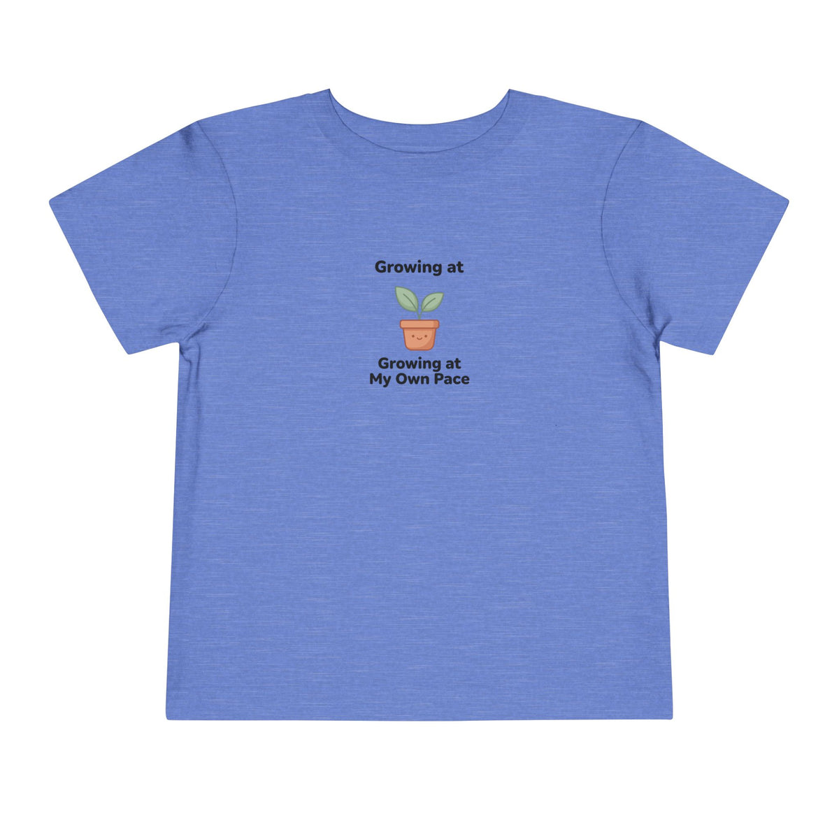 Growing at My Own Pace Toddler Shirt | Potted Plant Positive Affirmation Kids Tee