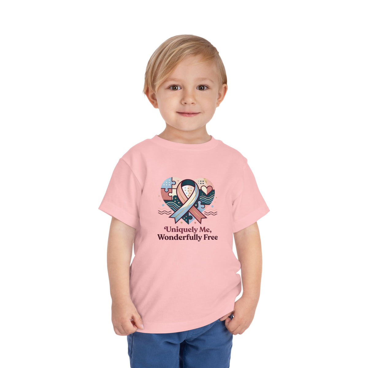 Uniquely Me, Wonderfully Free Neurodiversity Toddler Tee | Autism Acceptance