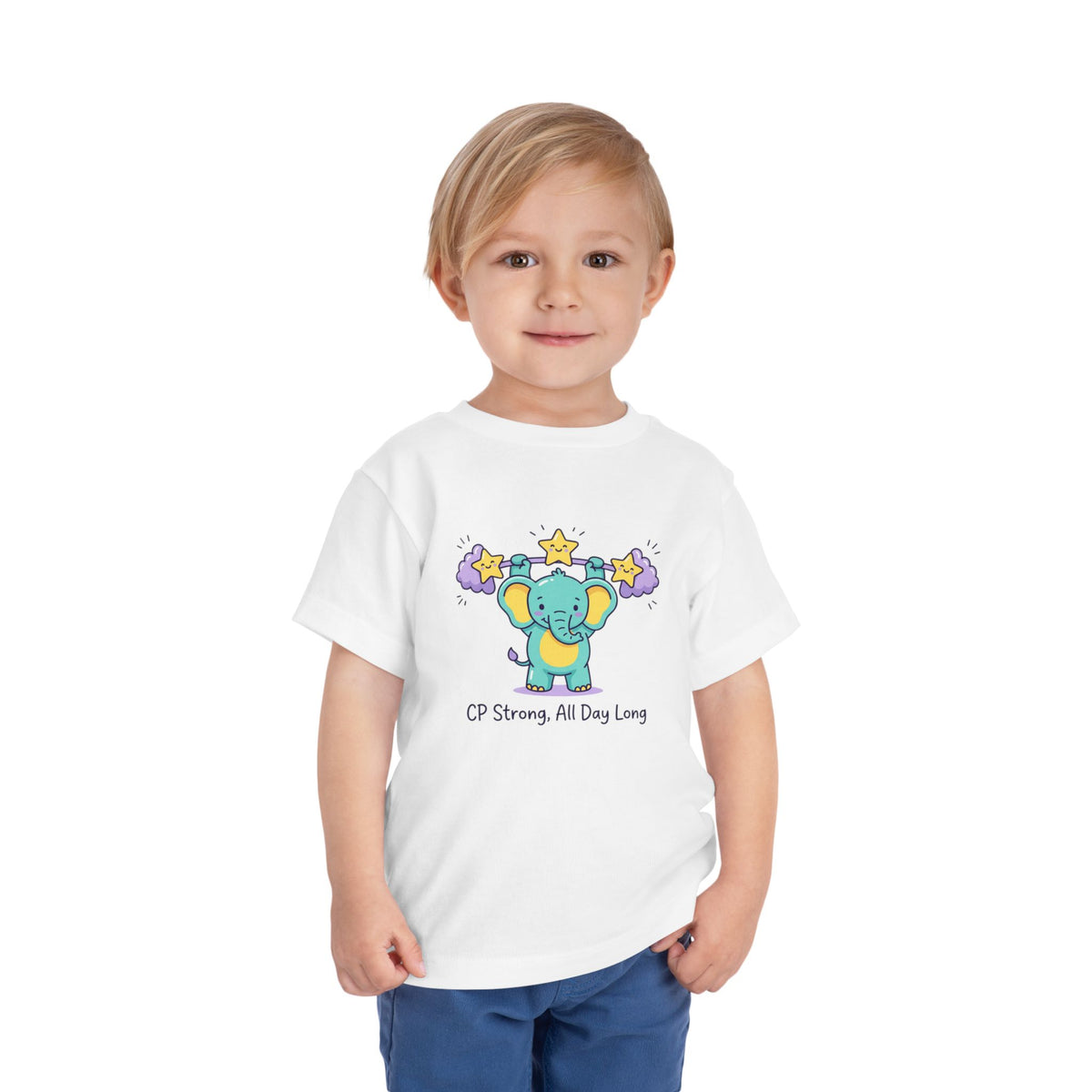 CP Strong All Day Long Toddler Shirt | Elephant Support Kids Tee