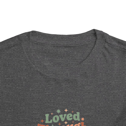 Loved Through Every Feeling Toddler Shirt | Emotional Wellness Sticker Badge Kids Tee