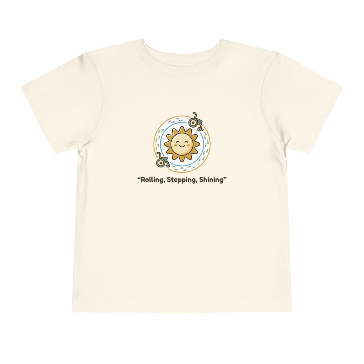 "Rolling, Stepping, Shining" Toddler Graphic Tee | Uplifted By Design™ Cerebral Palsy & Adaptive Movement Shirt