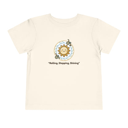 "Rolling, Stepping, Shining" Toddler Graphic Tee | Uplifted By Design™ Cerebral Palsy & Adaptive Movement Shirt