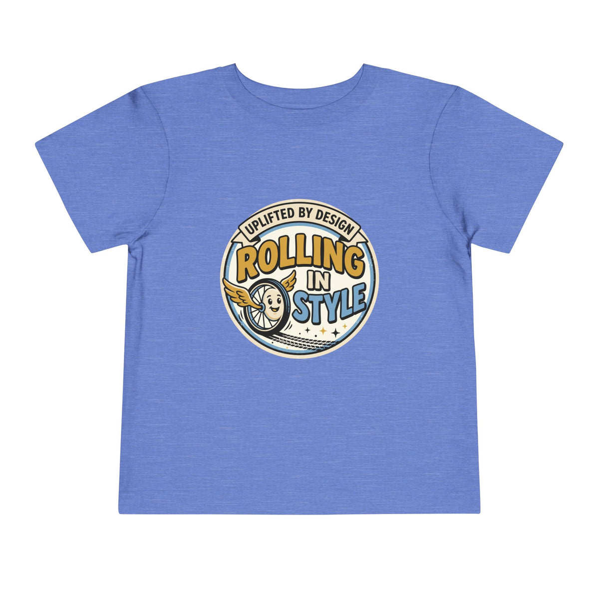 Toddler Tee — "Rolling In Style" Adaptive Mobility Emblem | Cerebral Palsy & Disability Pride Shirt