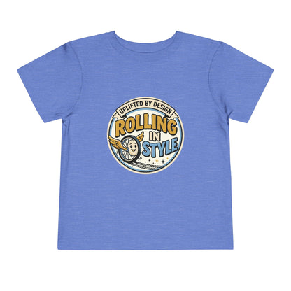 Toddler Tee — "Rolling In Style" Adaptive Mobility Emblem | Cerebral Palsy & Disability Pride Shirt