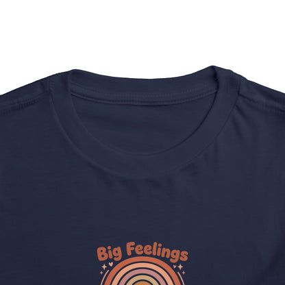 Big Feelings Are Welcome Here Toddler Shirt | Boho Rainbow Emotional Wellness Kids Tee