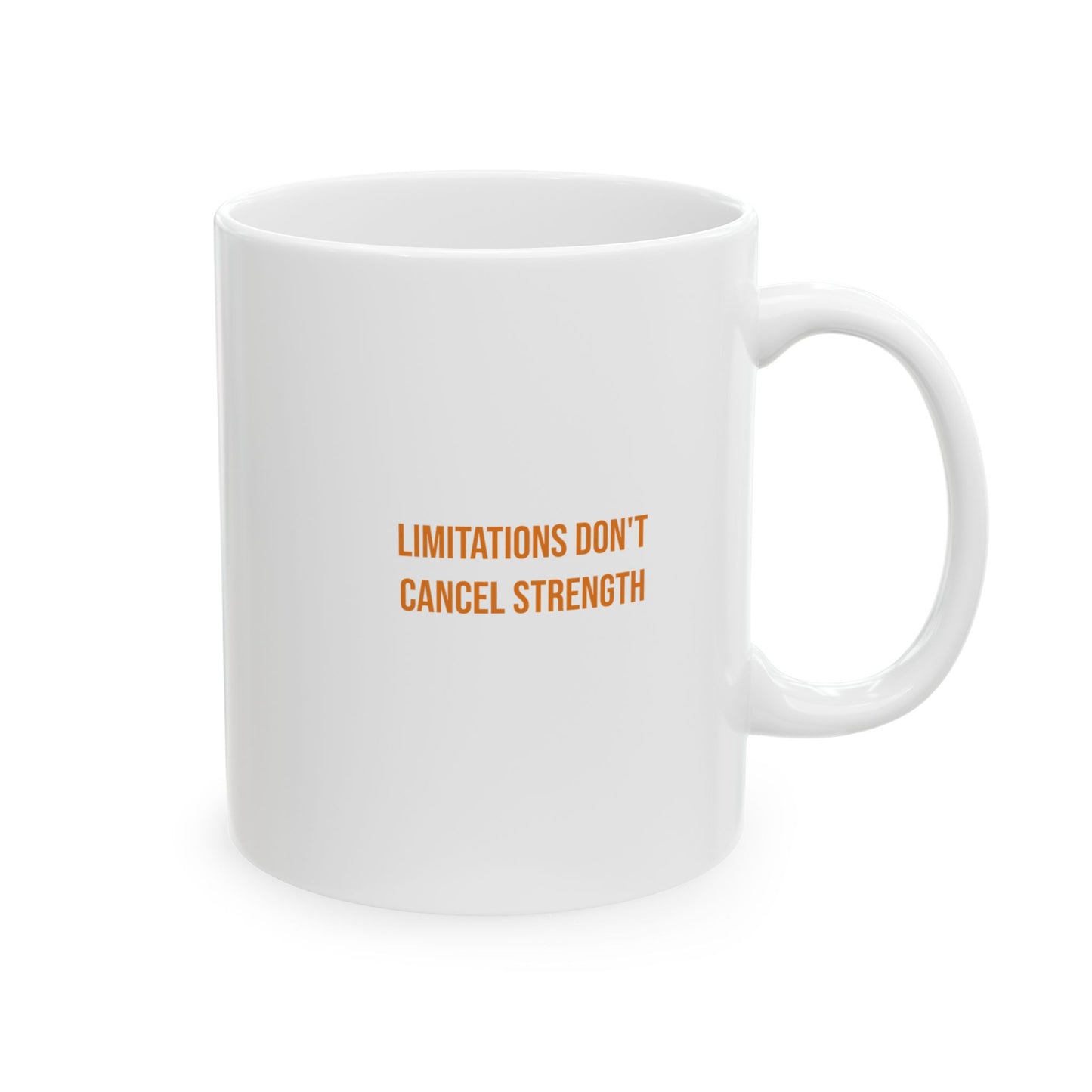 Limitations Dont Cancel Strength Empowerment Mug | Cerebral Palsy Advocacy Coffee Cup