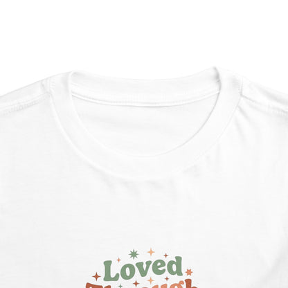 Loved Through Every Feeling Toddler Shirt | Emotional Wellness Sticker Badge Kids Tee