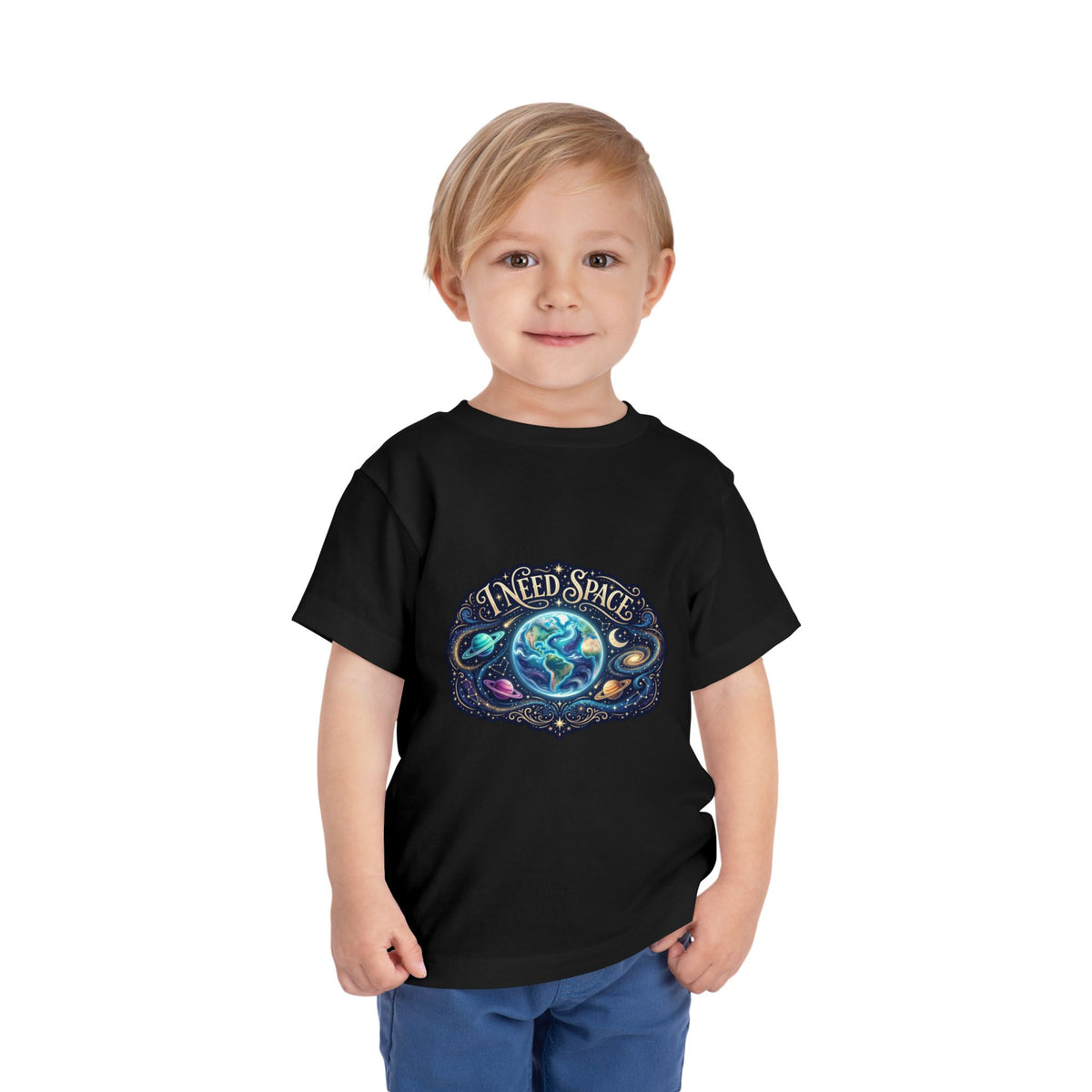 Toddler Tee — "I Need Space" Cosmic Galaxy | Autism Acceptance & Sensory Pride Shirt