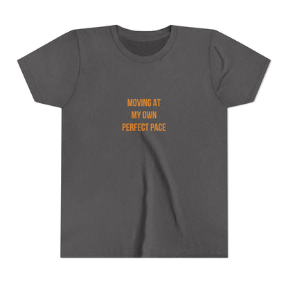 "Moving at My Own Perfect Pace" Cerebral Palsy Awareness Youth Tee | Uplifted By Design