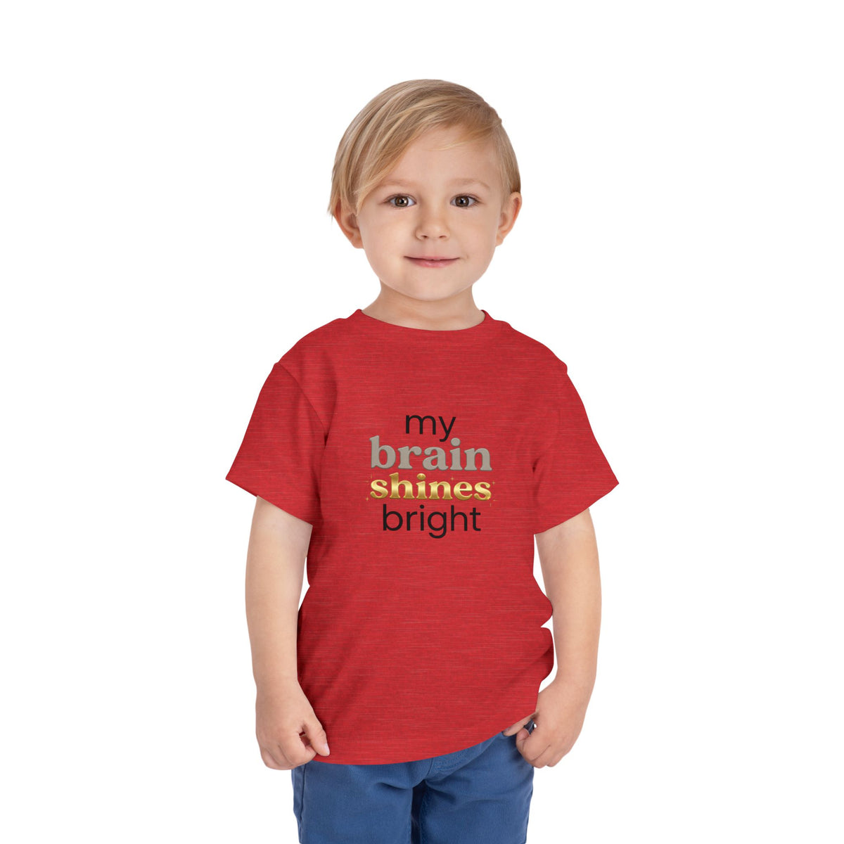 My Brain Shines Bright Neurodiversity Toddler Shirt | Autism Acceptance