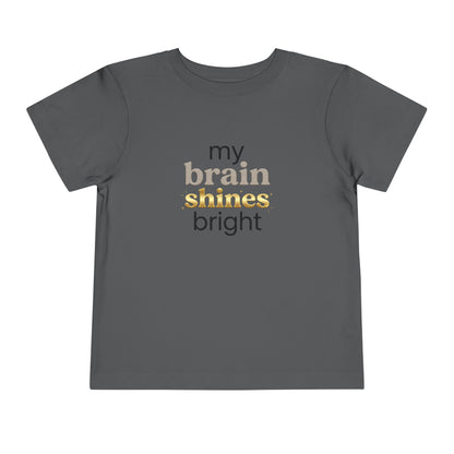 My Brain Shines Bright Neurodiversity Toddler Shirt | Autism Acceptance