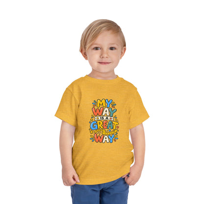 Toddler Tee — "My Way Is a Great Way" Affirmation | Cerebral Palsy & Disability Pride Shirt