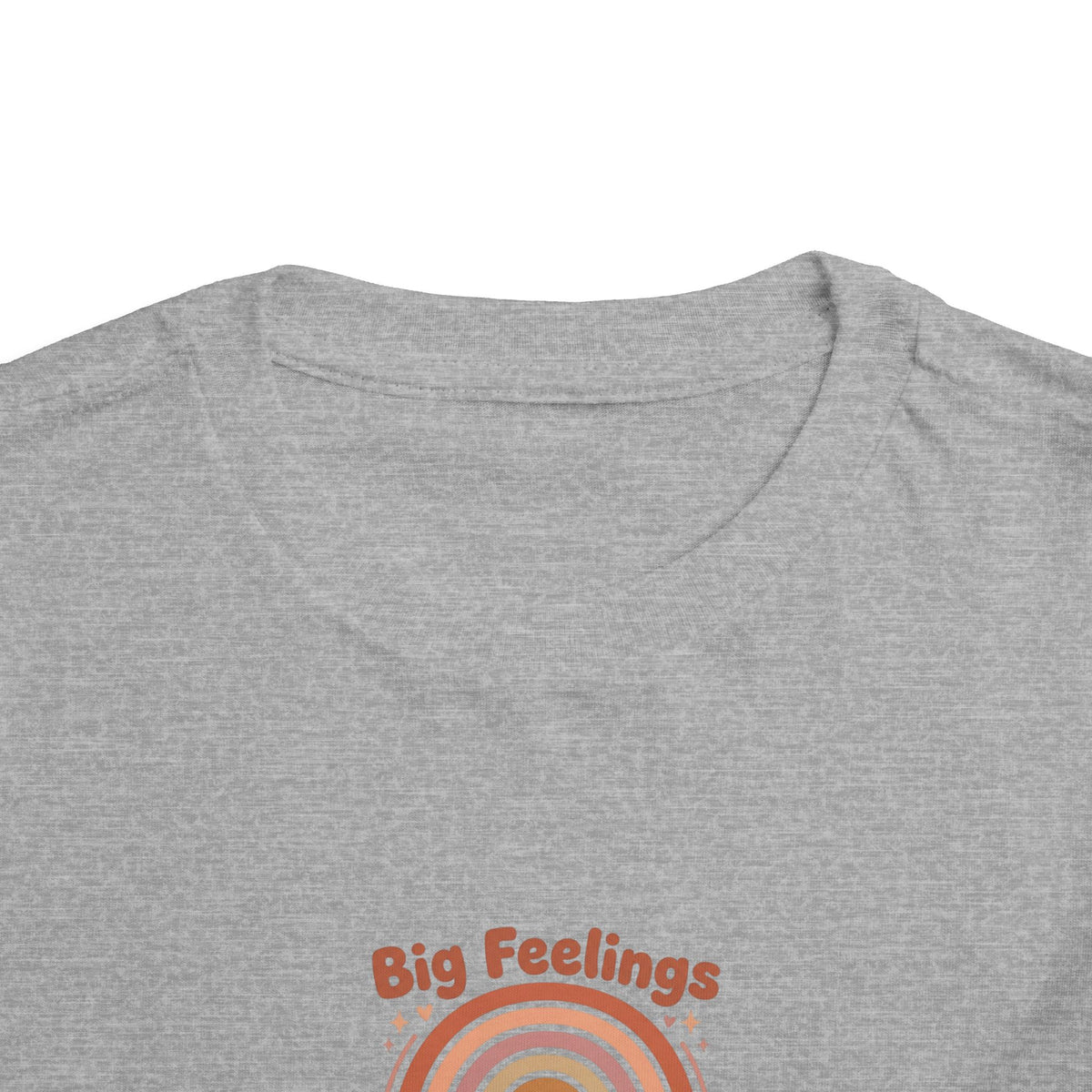 Big Feelings Are Welcome Here Toddler Shirt | Boho Rainbow Emotional Wellness Kids Tee