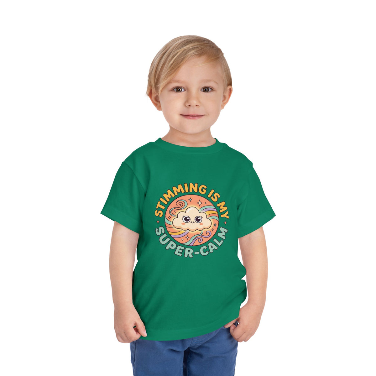 Toddler Tee — "Stimming Is My Super-Calm" Affirmation | Autism Acceptance & Sensory Pride Shirt