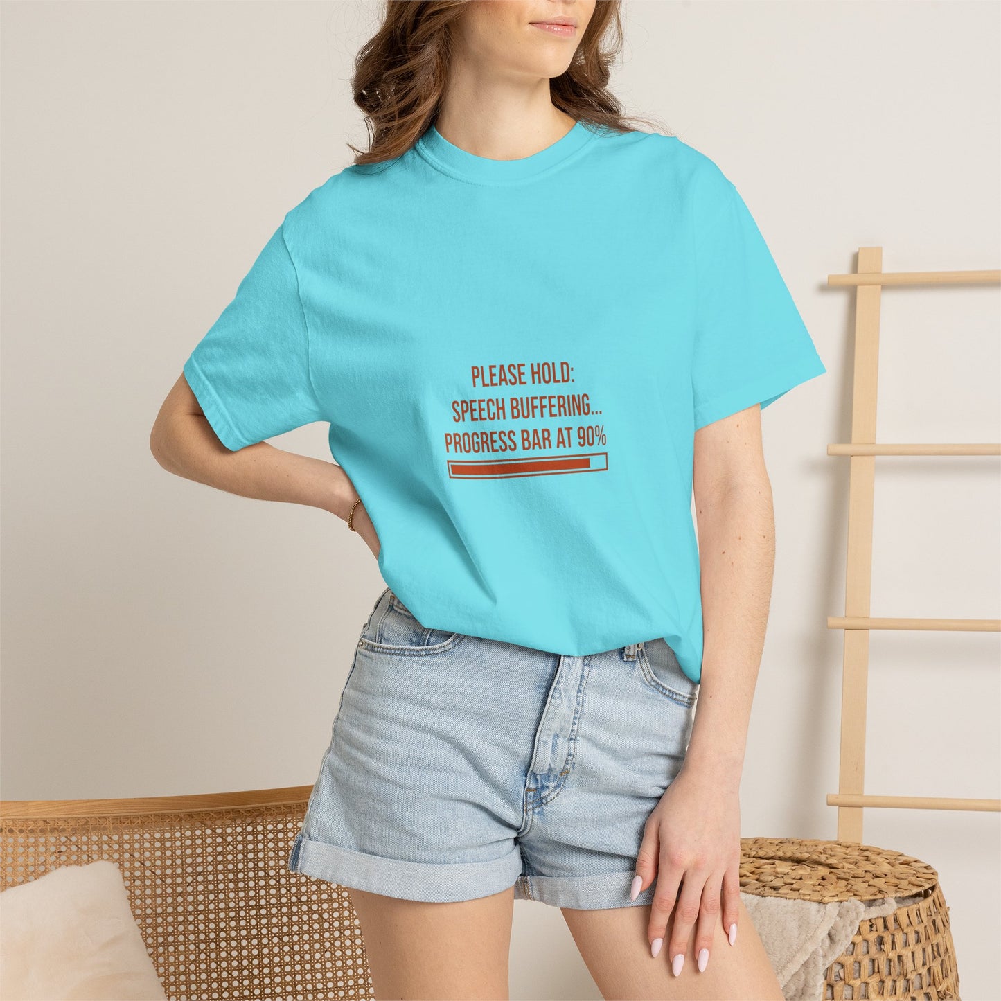 Please Hold Speech Buffering Tee | CP Awareness | Uplifted By Design