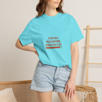 Please Hold Speech Buffering Tee | CP Awareness | Uplifted By Design