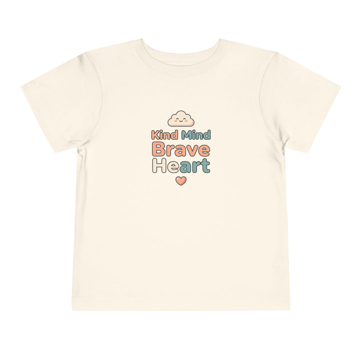 Kind Mind Brave Heart Toddler Shirt | Positive Affirmations Emotional Wellness Kids Tee