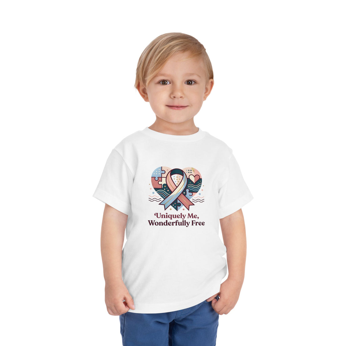 Uniquely Me, Wonderfully Free Neurodiversity Toddler Tee | Autism Acceptance