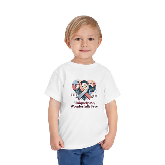Uniquely Me, Wonderfully Free Neurodiversity Toddler Tee | Autism Acceptance