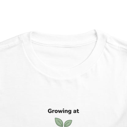 Growing at My Own Pace Toddler Shirt | Potted Plant Positive Affirmation Kids Tee
