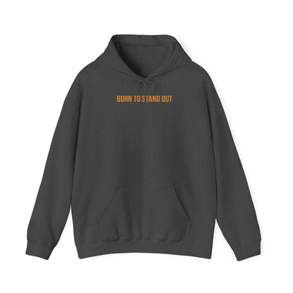 "Born to Stand Out" Unisex Hoodie — Minimal Gold Lettering | Uplifted By Design™ Cerebral Palsy & Adaptive Movement Hoodie