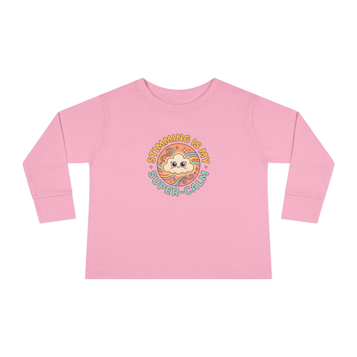 "Stimming Is My Super-Calm" Toddler Long Sleeve Tee — Sensory Affirmation | Uplifted By Design™ Autism Acceptance & Sensory Pride Shirt