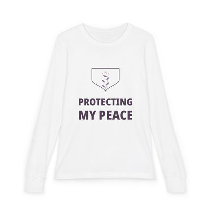 Protecting My Peace Illustrated Edition Youth Long-Sleeve Tee | Uplifted By Design™