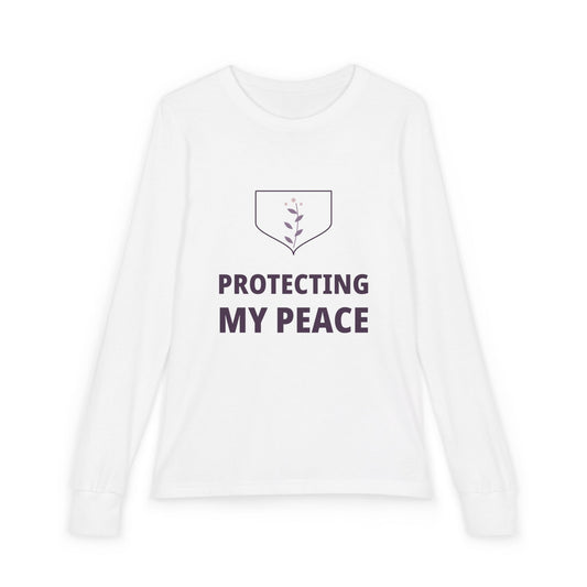 Protecting My Peace Illustrated Edition Youth Long-Sleeve Tee | Uplifted By Design™