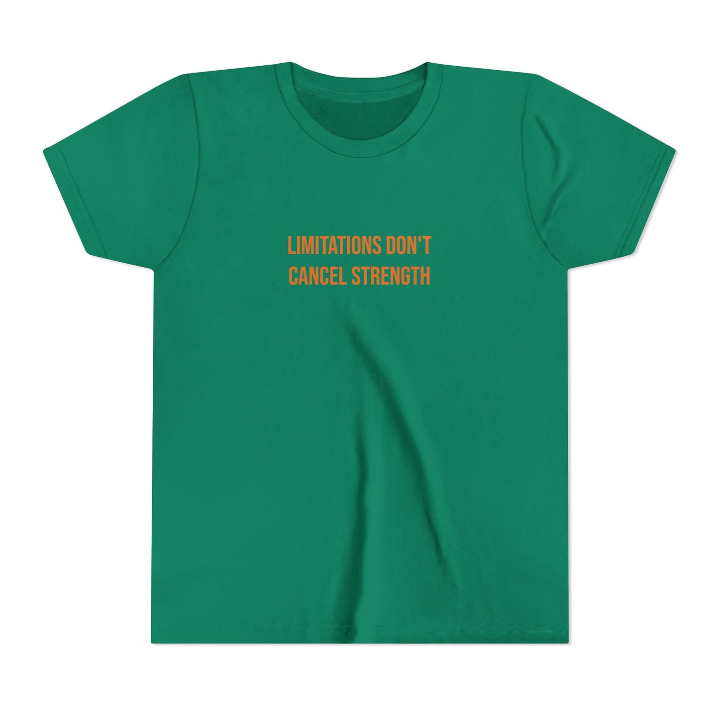 "Limitations Don't Cancel Strength" Cerebral Palsy Awareness Youth Tee | Uplifted By Design