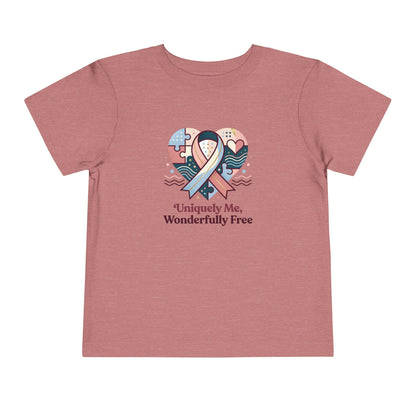 Uniquely Me, Wonderfully Free Neurodiversity Toddler Tee | Autism Acceptance
